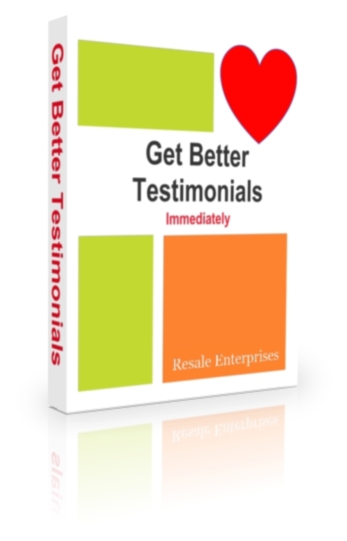 Product picture Get Better Testimonials Immediately eBook